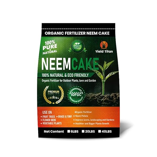 Premium Neem Cake, Natural Fertilizer for Gardening and Soil Amendment (10LB)