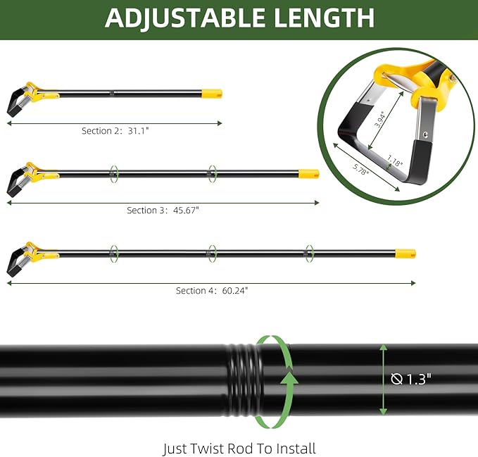 Hoe Garden Tool,Scuffle Garden Hoe for Weeding 30-60 Inch,Long Handle Heavy Duty Adjustable Hula Hoe,Gardening Stainless Steel Loop Stirrup Action Hoe