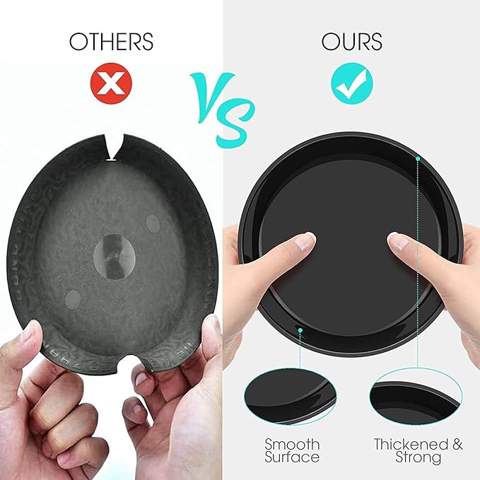 6 Pack Plant Saucer 4 6 8 Inch Plastic Plant Tray, Sturdy and Durable Flower Pot Container Accessories Plant Pot Saucers for Indoor and Outdoor (4 6 8 Inch, Black)