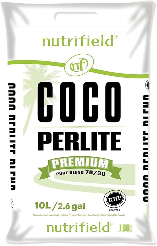 Coco Coir Perlite Mix Potting Soil - 70/30 Blend - Pre Buffered Plant Soil with Calcium, Organic Coconut Coir & Perlite for Plants - Garden Soil for Hydroponic, Indoor & Outdoor Gardening