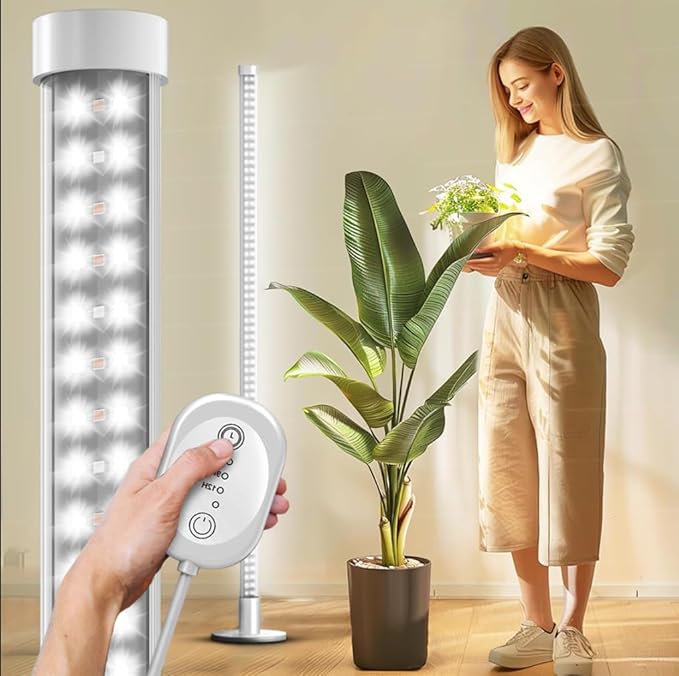 LED Grow Lights for Indoor Plants Full Spectrum - 45in Height Plant Lights for Indoor Growing with Timer, 6000K LED Grow Light Standing Plant Lamp, 243 LEDs