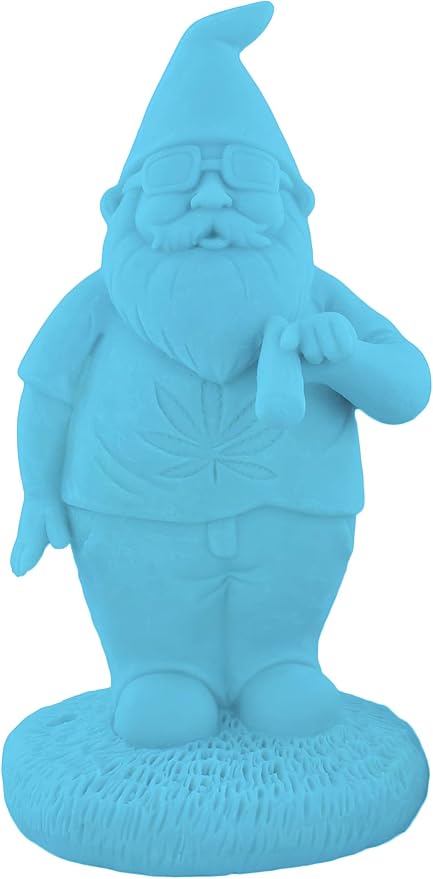 Gnometastic Gnude Gnomes - Unpainted Smoking Gnome, 8.5" Inches - DIY Paint Your Own Gnome - Funny Garden Gnomes to Paint for Adults, Outdoor or Indoor
