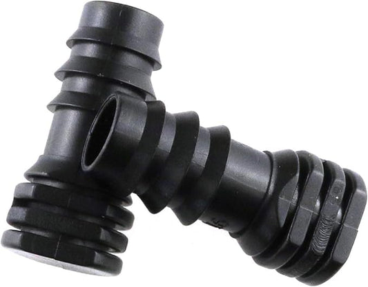12pcs Black Irrigation Fittings End Plugs POM Plastic End Plugs for 1/2inch Drip Tubing - Barbed Connectors (Fits Most Brands 16mm .520 ID and Compatible Drip or Sprinkler Systems)