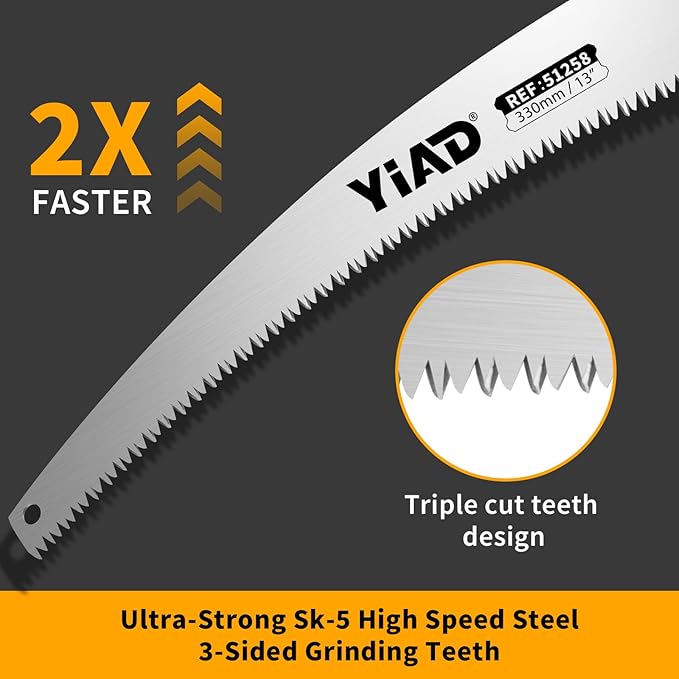 Hand Pruning Saw, 13" Curved Blade Handsaw, Hunting Saw Gardening Hand Tools Wood Working Tools, Tree Branch Cutter Wood Saw with Hanging Scabbard for Tree Trimming Woodworking Hunting Camping