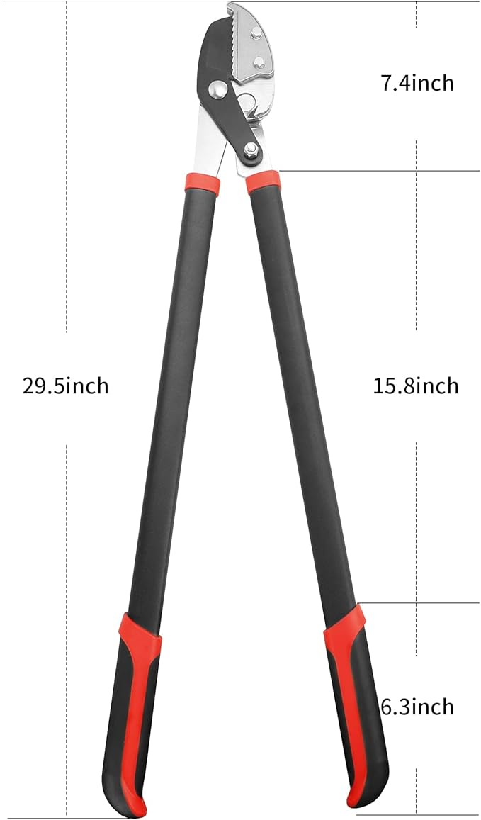 GARTOL Anvil Lopper with Compound Action Branch Cutter, 29.5 Inch Tree Trimmer with 2 Inch Clean Cut Capacity, Cut Through Thick Branches Easy