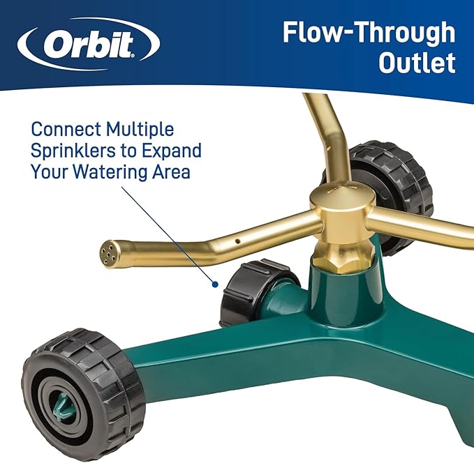 3-Arm Metal Sprinkler with Wheel Base (2-Pack 3-Arm Metal Sprinkler)