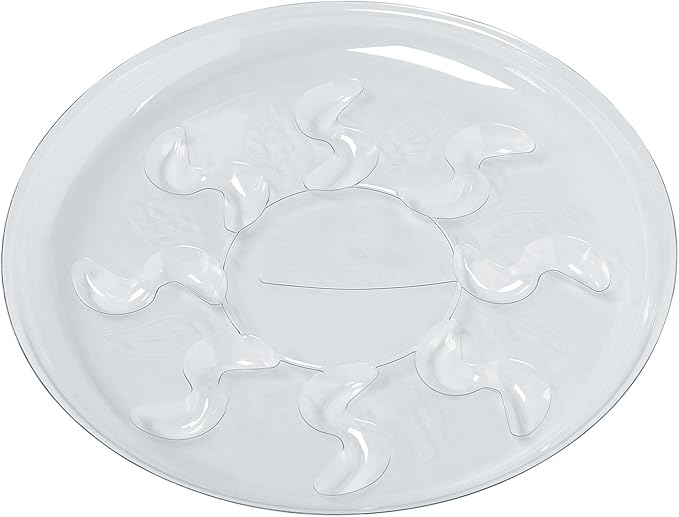 Idyllize 5 Pieces of 12 inch, Clear Thick Plastic Heavy Duty Sturdy Plant Saucer Drip Trays for pots (12")