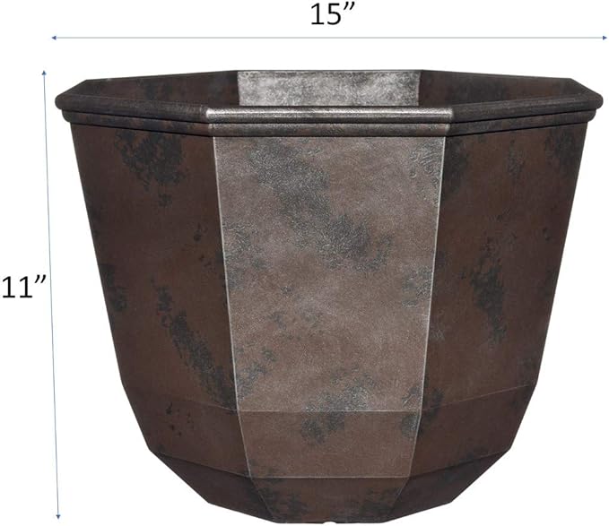 Classic Home and Garden Premiere Collection Planter, Shaina 15", Northern Lights