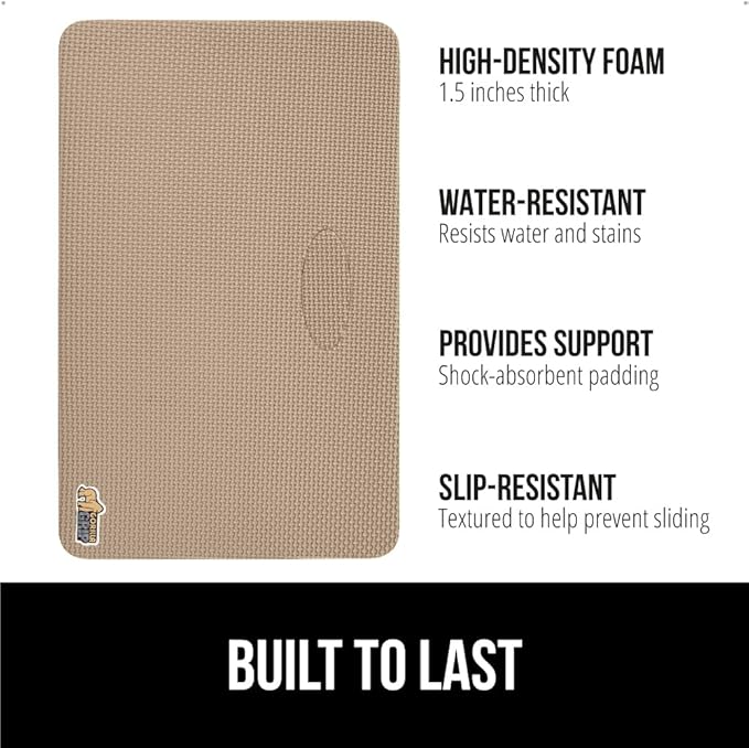 Gorilla Grip Extra Thick Kneeling Pad, Supportive Soft Foam Cushioning for Knee, Water Resistant Construction for Gardening, Bathing Baby, Workout Supplies, Lightweight, Garden Work Gifts