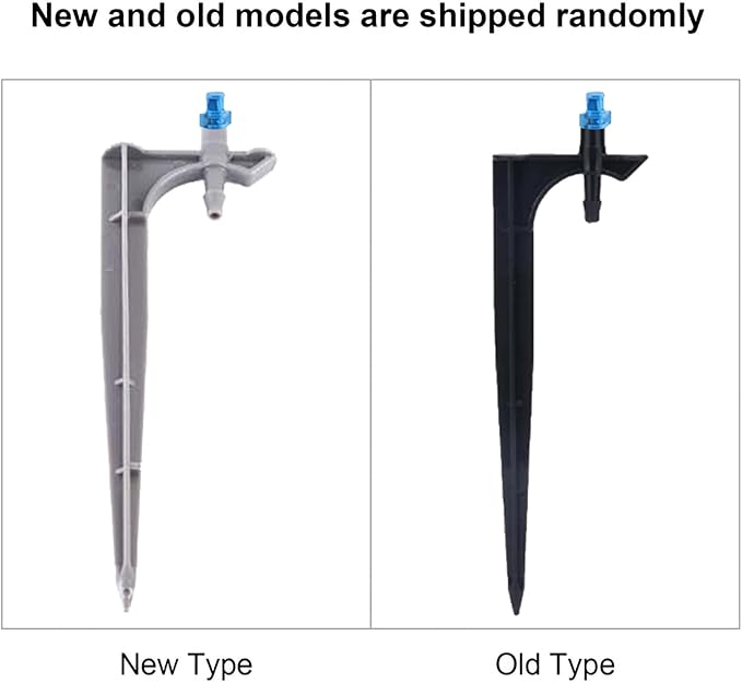 Garden Irrigation System, 20Pcs/Bag Irrigation Dripper with Ground Insert Fruit Tree Drip Irrigation Emitters for 1/4 inch drip Irrigation tubing(90 Degree with Plunger)