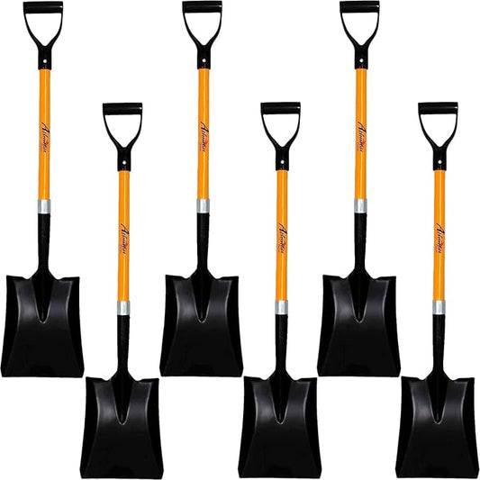 Ashman Transfer Shovel (6 Pack) – 41 Inches Long D Grip with Durable Handle – A Premium Quality Multipurpose Shovel for Heavy Duty Construction, Farming, and Outdoor works, Gardening, Landscape works.