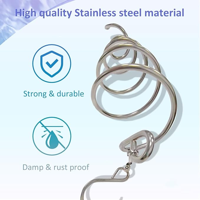 Gazing Ball Spiral Tail, Wind Spinner Stabilizer with Multi Color Sphere & Swivel Hook, Sun Catcher 11" Tail and 2" Stainless Steel Orb, Indoor Outdoor Garden Decor, Creative Gifts 13 inch