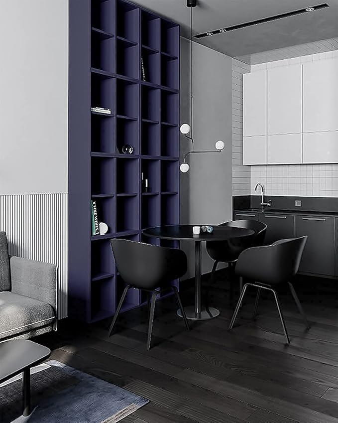 Dimoon 78.7''x17.7'' Blue Peel and Stick Wallpaper Contact Paper Modern Self Adhesive Wall Paper Removable Renter Friendly Textured Solid Color Shelf Cabinet Vinyl Roll (78.7''x17.7'',Tibetan Blue)