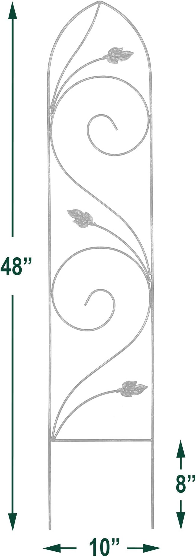 Arcadia Garden Products TR04 Autumn Leaf Trellis, 4' x 10", Bronze