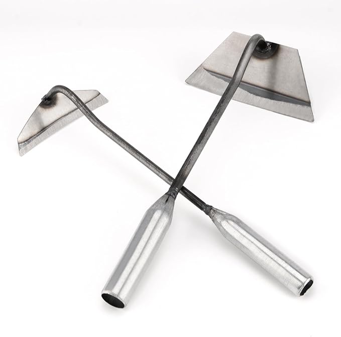 4 PCS Garden Hoe Tool Set, Hardened Hollow Hoe Garden Edger Weeder, Sharp Handheld Hoe for Weeding, Loosening Soil, Planting