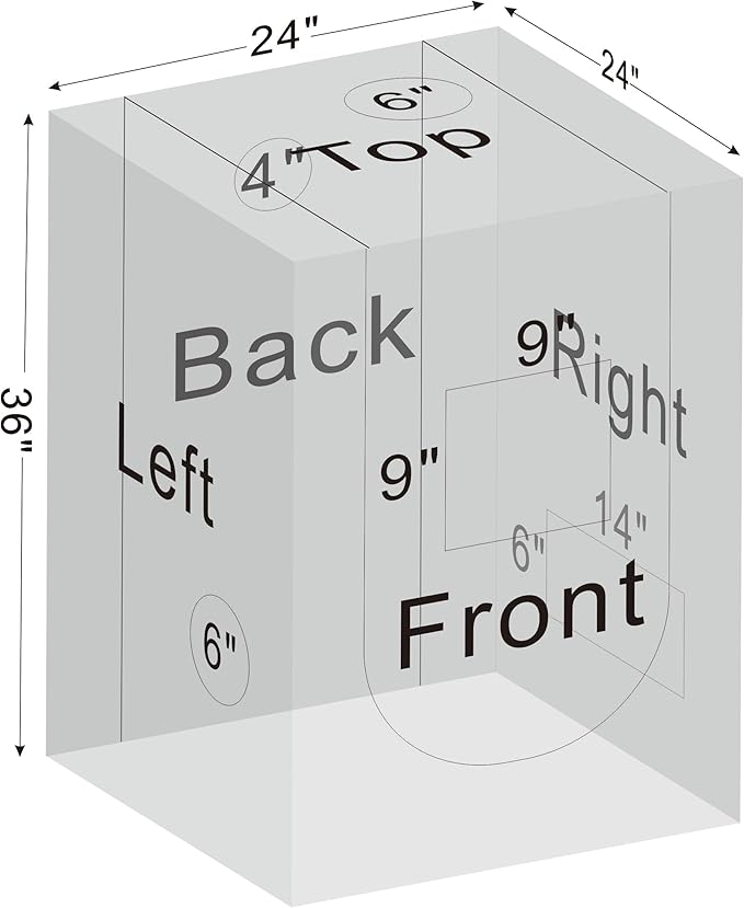 2x2 Grow Tent 24"x24"x36" Grow Tents 600D Mylar Hydroponic Indoor Plants Growing Tent with Floor Tray Grow Room