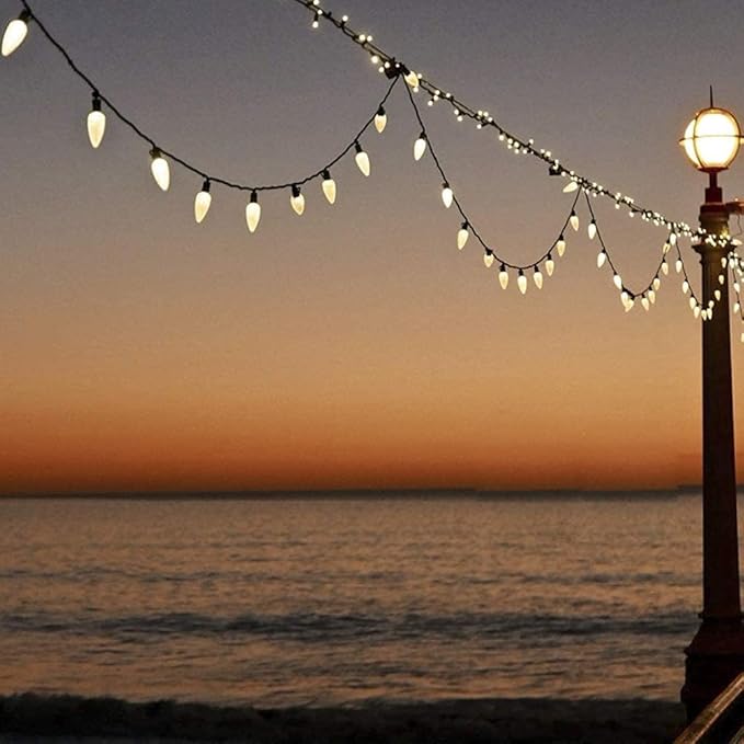 100Pack C9 Replacement LED Light Bulbs, Strawberry Christmas Bulb 2700K Soft White Shatterproof & Waterproof Outdoor String Light Bulbs, E17 Candelabra Base Edison Bulbs for Holiday Decoration