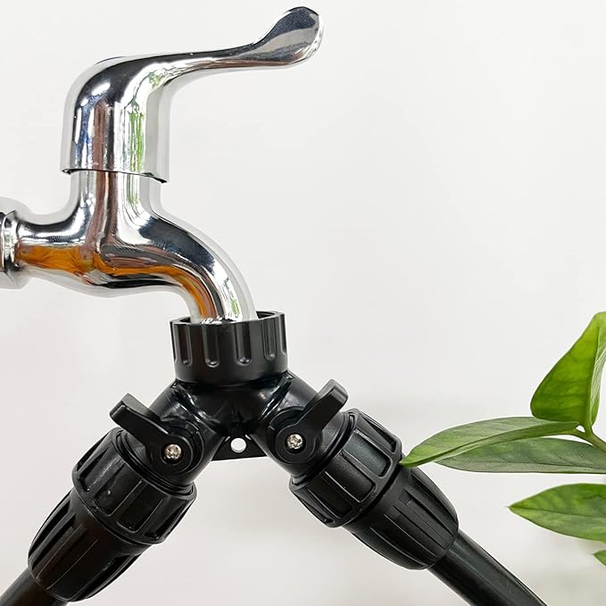 1/2 Inch Drip Irrigation Hose to Faucet Adapter for Drip Irrigation Tubing (.520" ID,.600" – .650" OD), 2 Way Y Water Splitter Connector for 3/4" Inch Garden Hose Spigot Faucet Bib