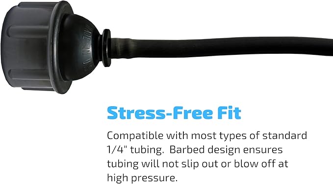 3-Pack 1/4 Inch Drip Irrigation Tubing to Faucet/Garden Hose Adapter - Connector Fittings for 1/4" Tubing x 3/4" FHT