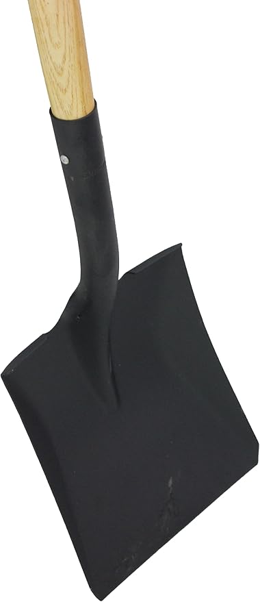 Emsco Group Workforce Tools Square Point Shovel - Sturdy 48” Wooden Handle - Heavy Duty 16 Gauge Steel Head