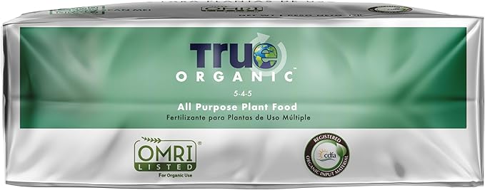 True Organic All Purpose Plant Food – Organic Fertilizer for Fruits, Vegetables, Flowers, and Herbs – 4lb Bag Covers 87 sq. ft.