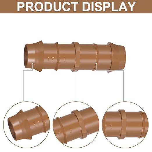 47 Pieces Drip Irrigation Fittings Kit 1/2 Inch Tubing Set Including 2 Switch Valve, 9 Elbows, 9 Couplings, 9 End Cap Plugs, 9 Tees and 9 End Closures Drip for Compatible Drip or Sprinkler Systems