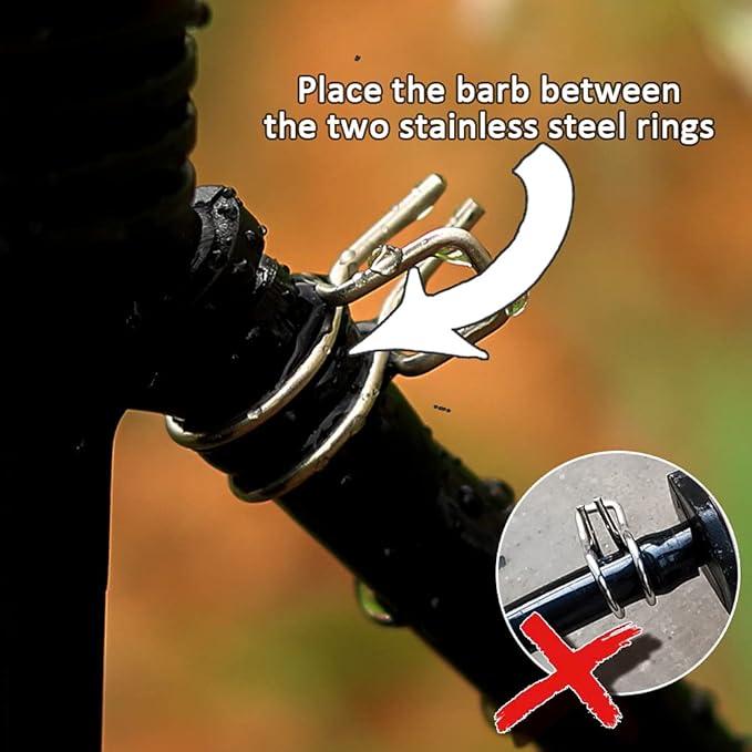 Heeqinn 1/4" Irrigation Hose Clamp, Firm and Leak-Proof, Easy to Install, Solution for Leaking of Drip Irrigation Kit Connector, Irrigation Fit, Irrigation part, 100pcs