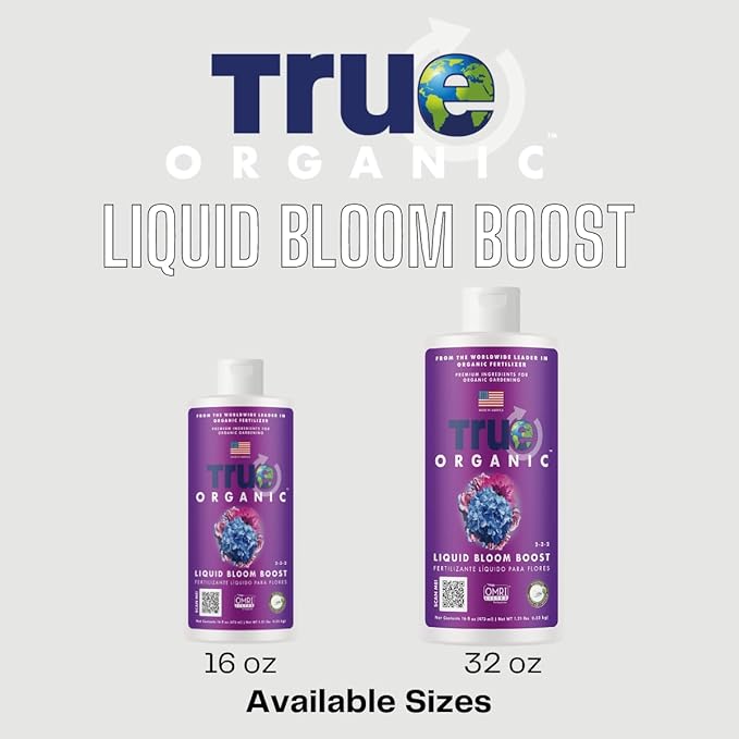 True Organic Liquid Bloom Boost – Organic Bud, Bloom & Blossom Fertilizer – 16 fl. oz. Bottle Covers 30 Sq. Ft.