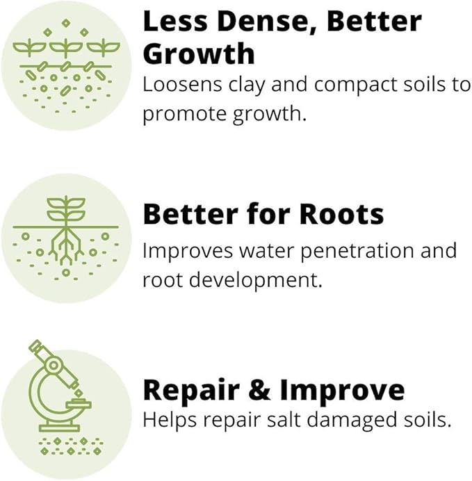 Earth Science Fast Acting Gypsum - Soil Conditioner Adds Calcium, Repairs Salt Damage & Root Growth with Nutri-Bond Runoff Reduction Technology (2.5 lb)