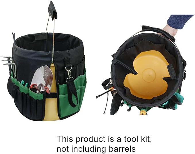 Gardening Tools Bucket Bag with 42 Pockets-Outdoor Multifunctional Better Sturdy Oxford/Canvas for Women Men