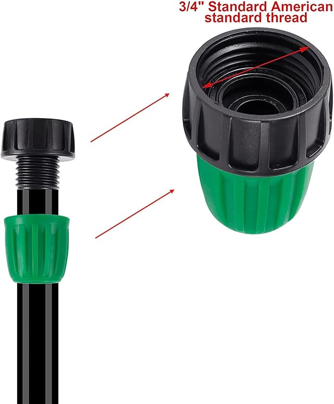 3/4 to 1/4 (4 Way) Drip Tubing Adapter US Garden Hose GHT 3/4 Threaded Adapter Connector Fittings for Drip Irrigation System