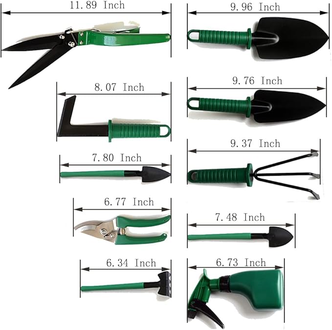 Garden Tool Sets, Gardening Gifts 10 Pieces Plant Hand Tool Sets for Women & Men Gardener