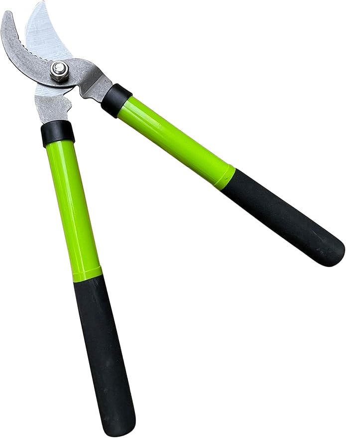 GARDEN GURU Bypass Loppers Tree Trimmer Clipper – Compact 15 inch High Carbon Steel Blade Gardening Loppers Pruning Shear - Comfort Grip Handles – Heavy Duty Branch Cutter – Cut Thick Branches w Ease