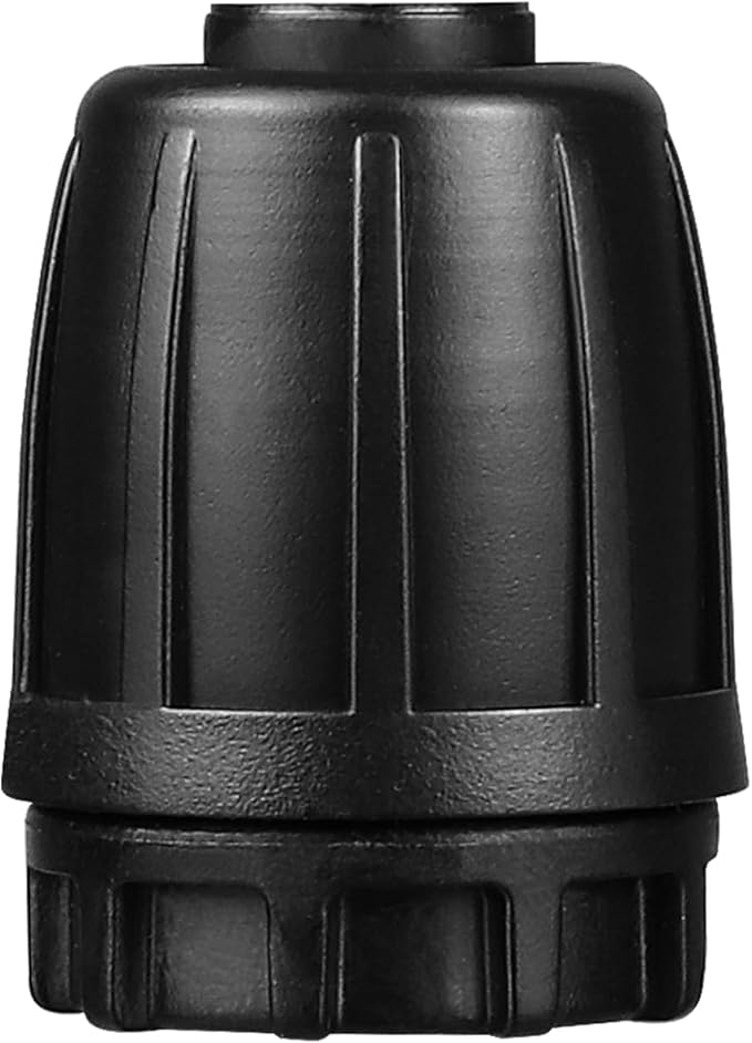 Drip Irrigation Fittings for 1/2 inch Tubing (0.60"-0.63" OD), 12 Pieces Barbed Locked End Plug Connectors, End Caps Drip Line Nuts Connectors for Drip Irrigation Hose (13mm ID)(Black)