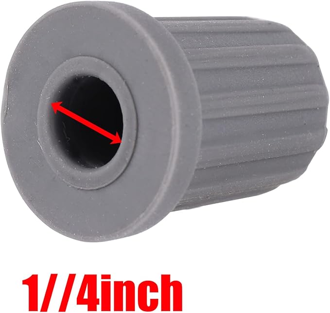 60 Pcs 1/4 Inch Barbed Connector End Caps Rubber Plugs for 1/4 Inch Irrigation Tubing System