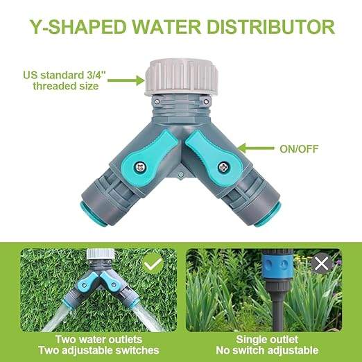 Drip Irrigation Kit, Garden Watering System with Quick Connectors,97FT Automatic Irrigation System with 12mm 6mm Irrigation Tubing Hose, Misting Watering System for Outdoor Plants