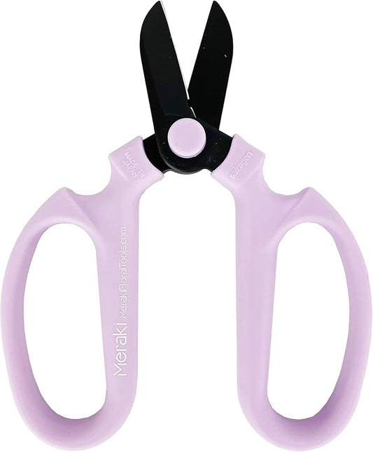 Flower or Garden Scissors with Black Carbon Steel Blades 6.7 Inch, Snapdragon (Lavender)