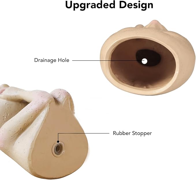 AIMEBBY Resin Head Face Planter Flower Pot for Indoor and Outdoor Plants with Drainage Hole (Large Size)…