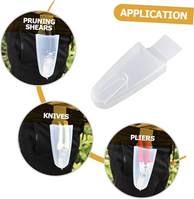 4Pcs Reusable Pruner Holder Garden Shears Box Convenient Tool for Gardening Scissors Scissors Waist Clips Pliers Container Garden Tool Bag