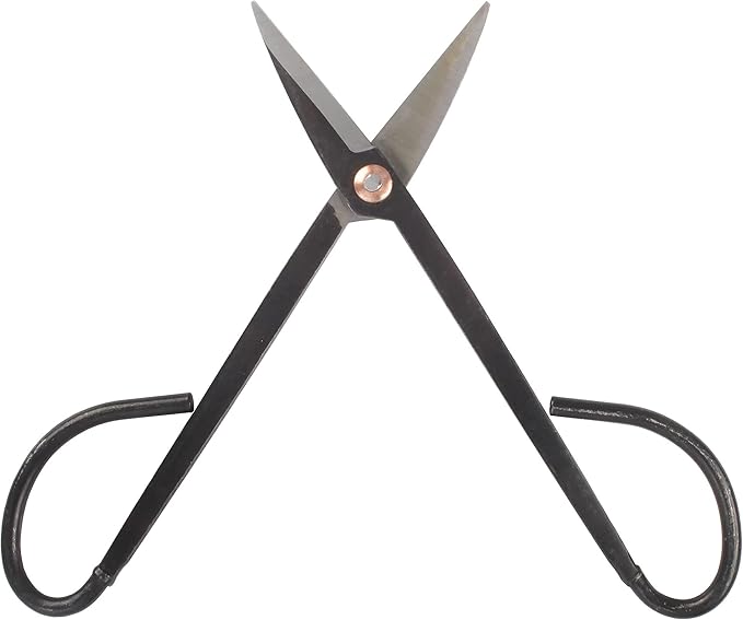 BambooMN 7.2" Black Bonsai Trimming Shear - 30 Pieces