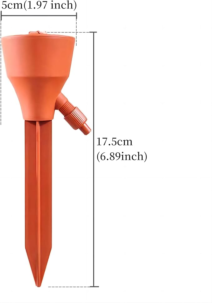 5Pcs Self Watering Planter Insert for Plant,Automatic Plant Watering Devices with Adjustable Drip Valve Switch for Garden Self Watering Spikes for Indoor Outdoor Potted Plants(Red)-SATONBEYI