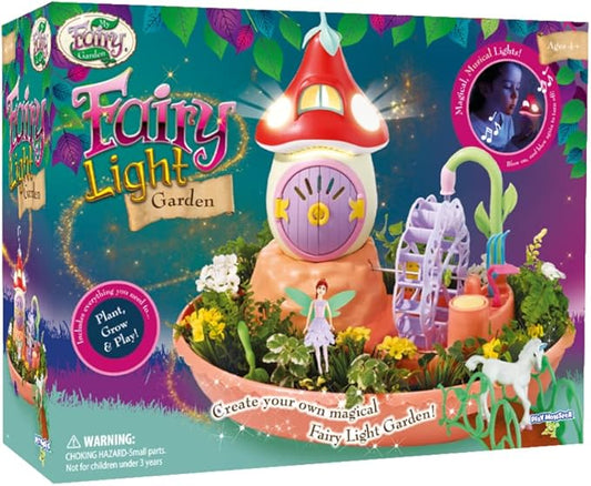 Light Garden - Grow Your Own Garden and Play Indoors Outdoors with This Magical Mushroom House and Fairy Unicorn Playset - for Kids Ages 4 and Up