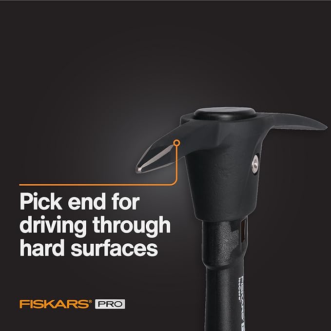 Fiskars IsoCore Pickaxe Mattock with Shock Absorbing Handle, 1.5 lb