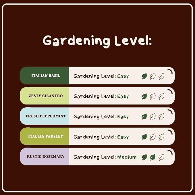 Organic 5 Herb Variety Pack: Basil, Mint, Rosemary, Parsley, Cilantro Seeds for Indoor Gardening or Planting Outdoors, Non-GMO and USDA Certified Herb Seed Packets (5 Herb Variety Pack)