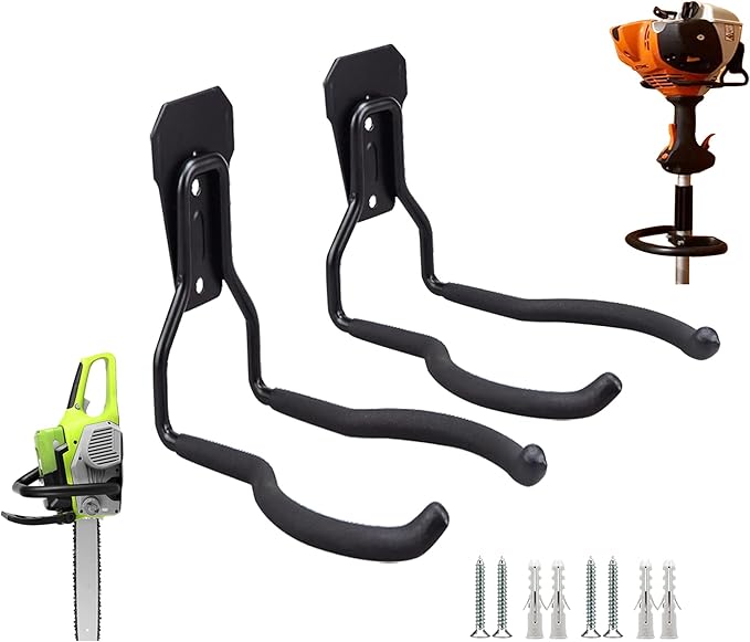 2Pcs Leaf Blower Hanger for Garage, Leaf Blower Rack for Garage, Leaf Blower Hanger for Wall, Leaf Blower Hooks for Garage, Perfect for Garage Wall Tool Organizers and Storage, No Blower (U-Type)