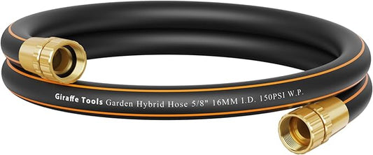 Giraffe Tools Leader Hose 10ft x 5/8", Short Water Hose Heavy Duty for Hose Reel, Lightweight, Flexible with Double Female Fittings