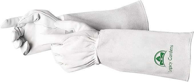 X-Large Thornproof Garden Gloves for Women and Men - Protective, Durable, and Breathable Goat Leather Gloves for Pruning, Gardening, and Outdoor Work