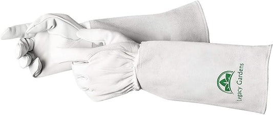 X-Large Thornproof Garden Gloves for Women and Men - Protective, Durable, and Breathable Goat Leather Gloves for Pruning, Gardening, and Outdoor Work