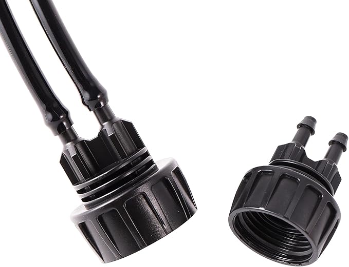 Inner 3/4 inch to Double 1/4 Pipe Joint with Four Black Strainer 6-Point Washers，Garden Irrigation System Used in Gardens,Lawns