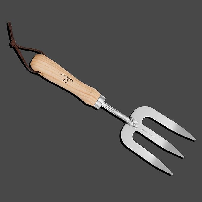 Gardening Tool Sets – Garden Hand Tools Kits with Wood Handle and Stainless Steel Head，Trowel, Hoe, Shear